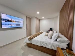 TV/trung tâm giải trí tại Filandia Boutique Apartments by Xarm Apartments