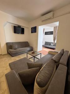 a living room with a couch and a tv at Apartman Nonno Božo 1 in Fažana +17 photos