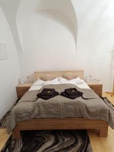 Posteľ alebo postele v izbe v ubytovaní Križkov dom