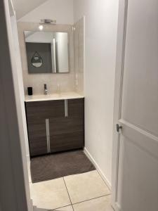 Koupelna v ubytování Villa Emma , maison classée 3 étoiles au centre de tout avec jardin clos à Châtellerault, à 20 mn Futuroscope&Aquascope + 47 fotografií