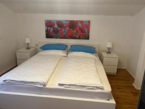 Posteľ alebo postele v izbe v ubytovaní Ferienwohnung Diwoky