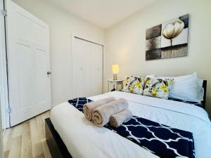 Krevet ili kreveti u jedinici u okviru objekta Sleek And Comfortable Space