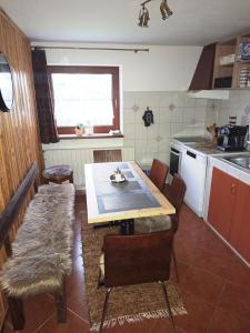 Kuchyň nebo kuchyňský kout v ubytování Apartmán Ústie