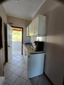 Kuchyň nebo kuchyňský kout v ubytování Eleana apartments and studios