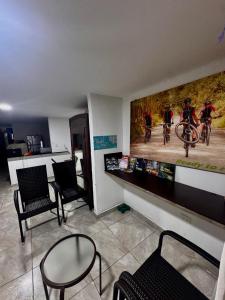 Kuchyň nebo kuchyňský kout v ubytování Hostal Turistico Ninfa del Mar