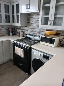 Cuisine ou kitchenette dans l'établissement Cypress Suites