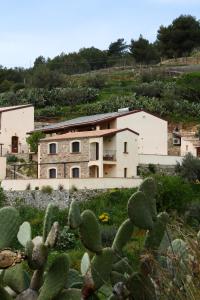 a house on the side of a hill with cactus at Agunì Agriturismo e Locanda in Palizzi