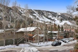 a group of houses in a snow covered mountain at Spacious Top Floor Condo Aspen in Aspen