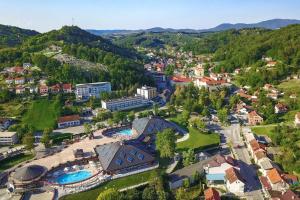 an aerial view of a town in the mountains at Apartments with a parking space Krapinske Toplice, Zagorje - 16290 in Krapinske Toplice