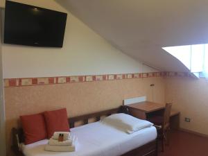 TV a/nebo společenská místnost v ubytování Hotel Liberty