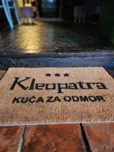 Certifikát, hodnocení, plakát nebo jiný dokument vystavený v ubytování Kuća za odmor Kleopatra
