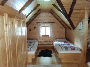 A bed or beds in a room at Ferienhaus Kreiner