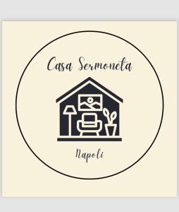 a logo for a real estate company with a house at Casa Sermoneta in Naples