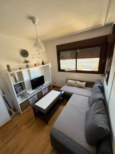 TV a/nebo společenská místnost v ubytování Cálido apartamento con PISCINA y garaje