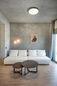 Posezení v ubytování Elounda Mimal Luxury Suite