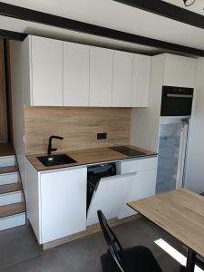 Η κουζίνα ή μικρή κουζίνα στο Extension indépendante avec extérieur 35min Disney