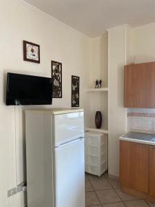 kuchnia z lodówką i blatem w obiekcie Casavacanza Graziuso w mieście Paestum +7 zdjęć
