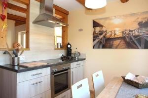 Køkken eller tekøkken på Ferienwohnung Greetje