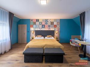 Letto o letti in una camera di Hotel Benica