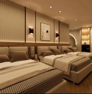 Postel nebo postele na pokoji v ubytování King pyramids view