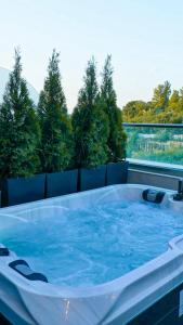 Bazén v ubytování SkySpa Apartments - апартаменти з джакузі на терасі з видом на Печерськ nebo v jeho okolí