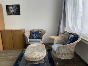 Χώρος καθιστικού στο 5 Bedroom Apartment in Kassel City Center Perfect for groups and families