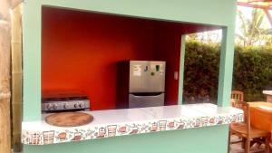 a model of a kitchen with a stove at Snug Bungalow - 4 people - Pool - SuperHost in Mala