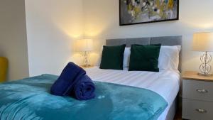 Ένα ή περισσότερα κρεβάτια σε δωμάτιο στο De Parys Serviced Flat in Bedford 4