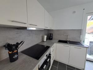 Kuchyň nebo kuchyňský kout v ubytování Kronenhaus