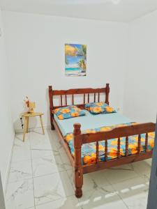 Postel nebo postele na pokoji v ubytování Chez laRosy