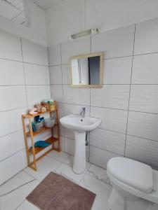Koupelna v ubytování Chez laRosy