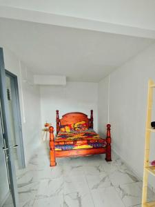 Postel nebo postele na pokoji v ubytování Chez laRosy