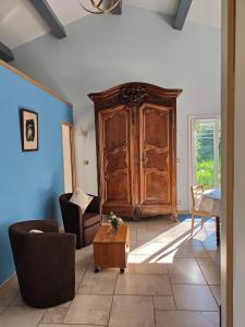 Posezení v ubytování Chambres d'hôtes au temps des cerises