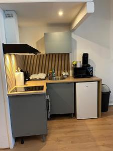 Η κουζίνα ή μικρή κουζίνα στο T2 cosy - toit terrasse privé - WiFi - Bergerac