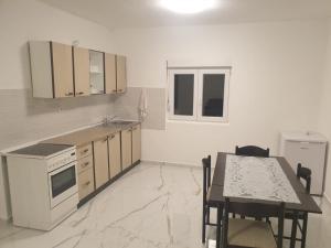 Kuchyň nebo kuchyňský kout v ubytování Apartmani Gusani