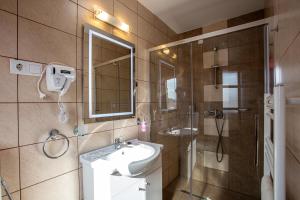 Koupelna v ubytování Pensiunea Nobila Băile Figa + 32 fotografií