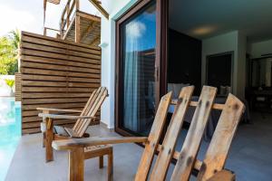 Balkón nebo terasa v ubytování My Blue Hotel Holbox