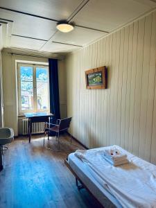 Postel nebo postele na pokoji v ubytování Hotel Rebstock Meiringen