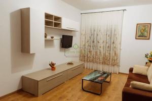 a living room with a couch and a coffee table at Green House Alba Iulia in Alba Iulia