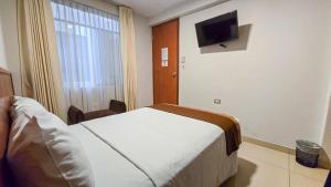 TV a/nebo společenská místnost v ubytování Retama Hotel Tacna