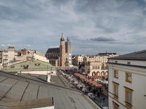 Výhľad na mesto Krakov alebo výhľad na mesto priamo z apartmánu