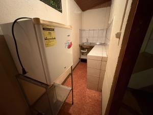 Köök või kööginurk majutusasutuses Cabinas Dushka