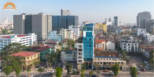 a view of a city with tall buildings at Khách sạn Solis Hotel in Hai Phong