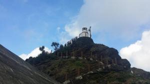 A general mountain view or a mountain view taken from the homestay