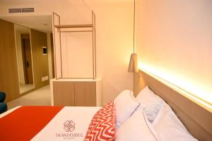 Letto o letti in una camera di Hotel Skanderbeg