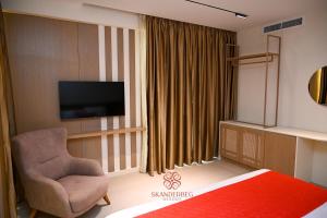 TV o dispositivi per l'intrattenimento presso Hotel Skanderbeg