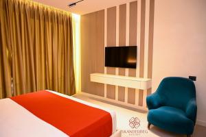 TV o dispositivi per l'intrattenimento presso Hotel Skanderbeg