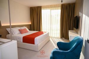 Letto o letti in una camera di Hotel Skanderbeg