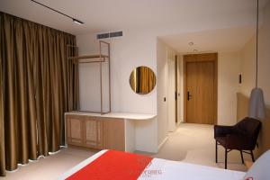 Letto o letti in una camera di Hotel Skanderbeg