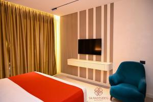 TV o dispositivi per l'intrattenimento presso Hotel Skanderbeg